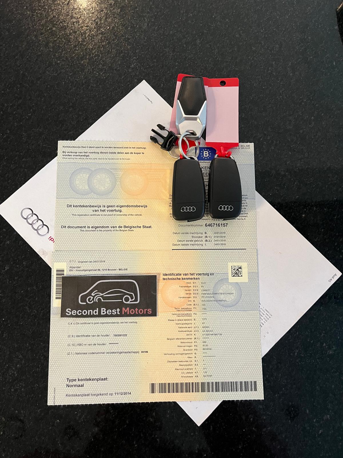 Vendu !! Audi A3 Berline 30 TFSI Essence – Année 2019 – État exceptionnel