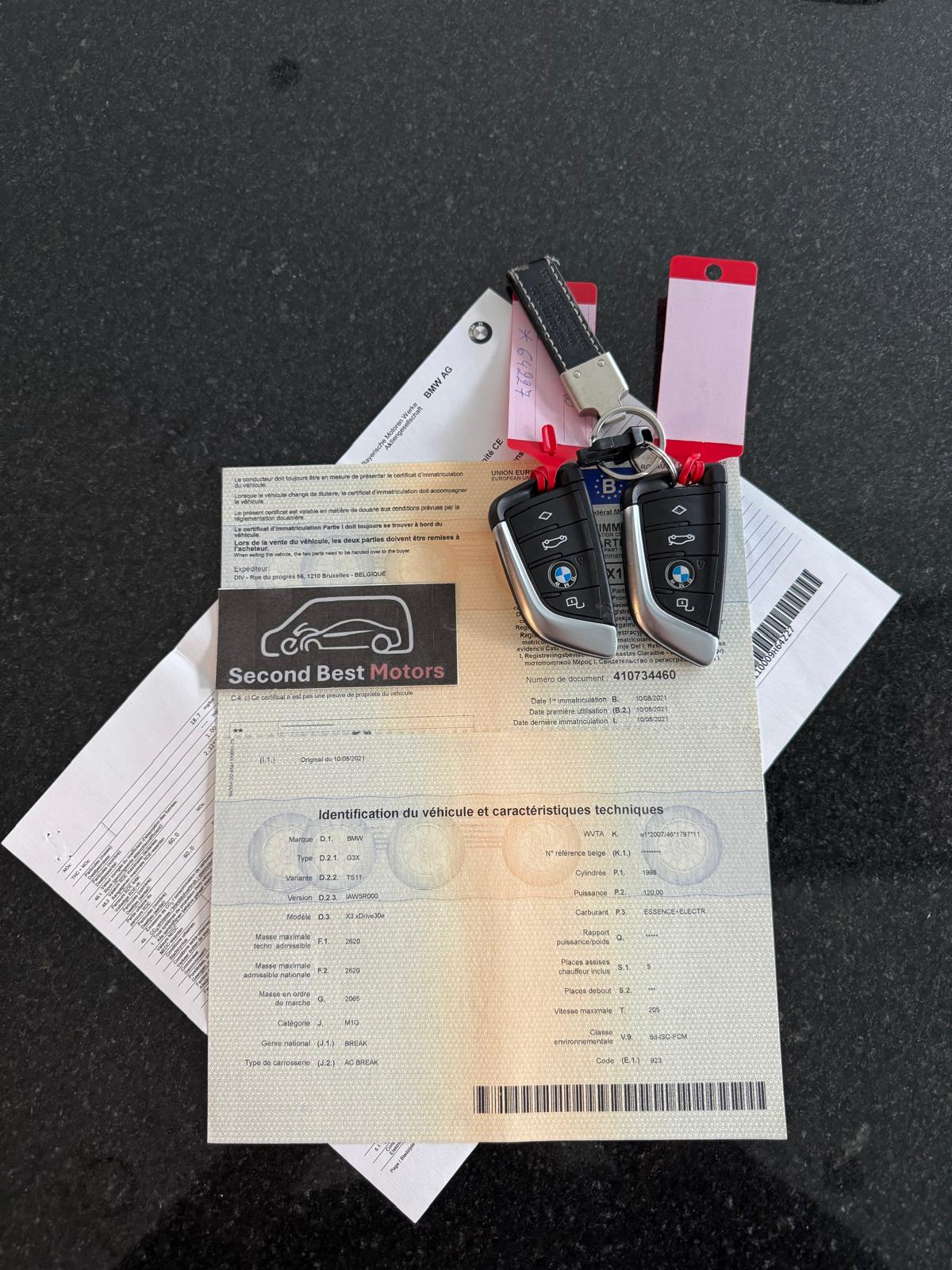 Verkocht !! BMW X3 xDrive30e PHEV Automaat – 200 kW – Slechts 100.484 km – 1e inschrijving 08/2021- 1ste eigenaar (BTW-wagen)